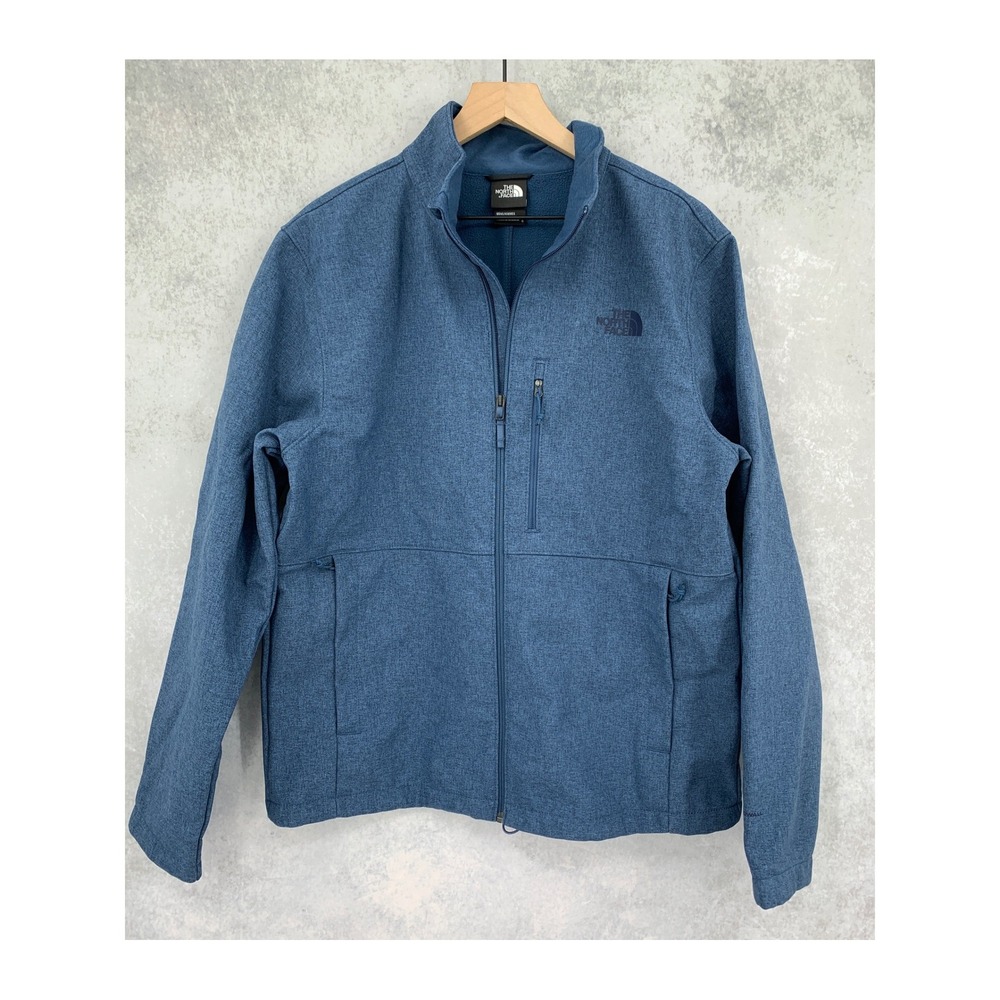 The North Face Jacket Mens Large Blue Softshell WindWall Full Zip Outdoor